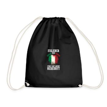 Italiener Italien - Turnbeutel - Schwarz - Vorne