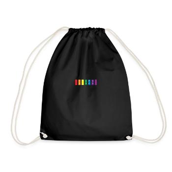 arc en ciel - Sac de sport léger - noir - Devant