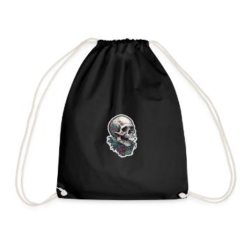 Conception de crâne d’impression de tatouage - Sac de sport léger - noir - Devant