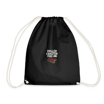 Rollercoaster Rollercoaster Amusement Park Showmen - Drawstring Bag - black - Front