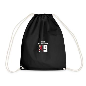 9. Geburtstag Kinder Fussballtrikot Fussballer - Turnbeutel - Schwarz - Vorne