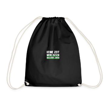 Gartenfreunde Rasenflüsterer Platzwart Geschenk - Turnbeutel - Schwarz - Vorne
