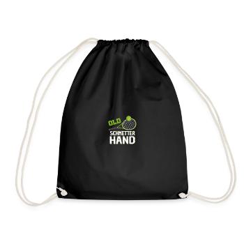 Tennisspieler Tennisspiel Tennis Geschenk - Turnbeutel - Schwarz - Vorne