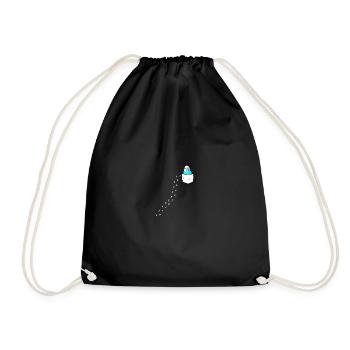 Budgie Chest Bag Motif Welli Gift - Drawstring Bag - black - Front