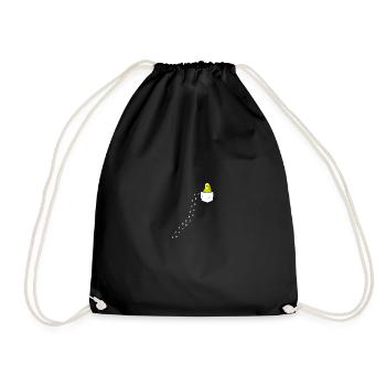 Budgie Chest Bag Motif Welli Gift - Drawstring Bag - black - Front