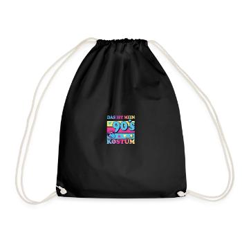 90er jahre Pary Mottoparty 90s Outfit - Turnbeutel - Schwarz - Vorne
