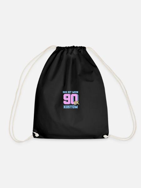 90er jahre Pary Mottoparty 90s Outfit - Turnbeutel - Schwarz