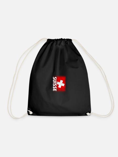 Drapeau suisse Suisse Drapeau Suisse - Sac de sport léger - noir