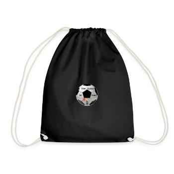 Das Leder ist rund - Turnbeutel - Schwarz - Vorne