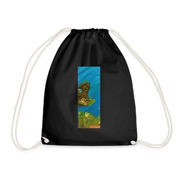 Monstre,Grotte,Mer profonde - Sac de sport léger - noir - Devant