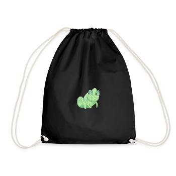 Chaméléon vert - Sac de sport léger - noir - Devant