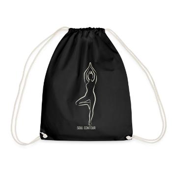 SOUL CONTOUR - Vrikshasana - Drawstring Bag - black - Front