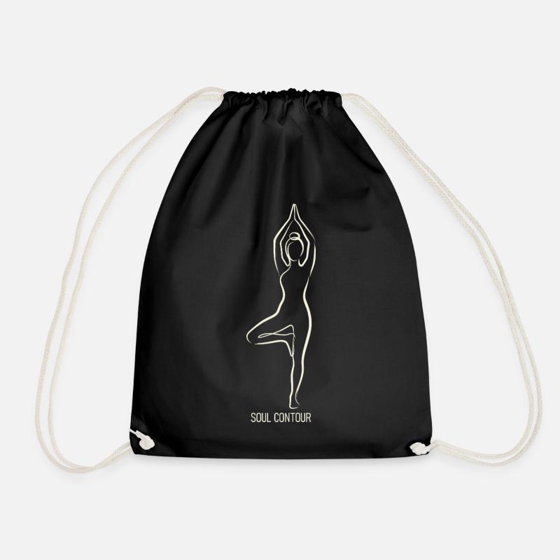 SOUL CONTOUR - Vrikshasana - Drawstring Bag - black