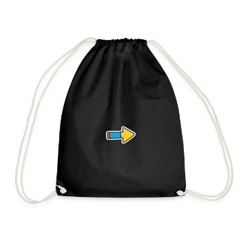Comic Arrow Direction Right - Drawstring Bag - black - Front