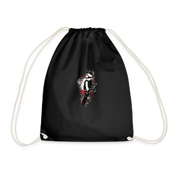 Woodpecker Bird Bird Lover Birdwatcher - Drawstring Bag - black - Front