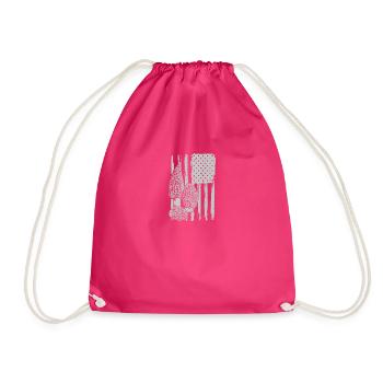 Mushroom Hunter USA Flag Drapeau américain - Sac de sport léger - fuchsia - Devant