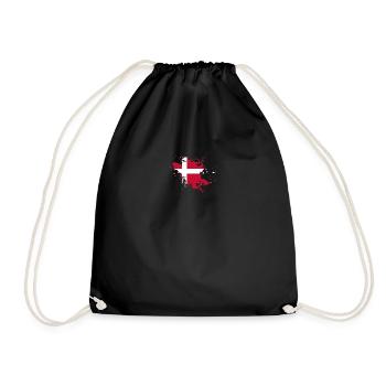Drapeau du Danemark comme une touche de couleur - Sac de sport léger - noir - Devant