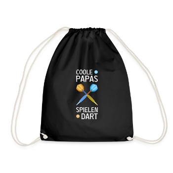 Cool dads playing darts - Drawstring Bag - black - Front