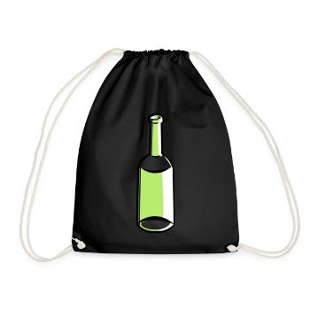 Bottle empty - Drawstring Bag - black - Front