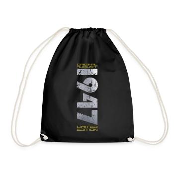 77th Birthday Original August 1947 Born 1947 - Drawstring Bag - black - Front