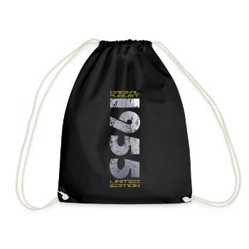 70e anniversaire Original août 1955 Né en 1955 - Sac de sport léger - noir - Devant
