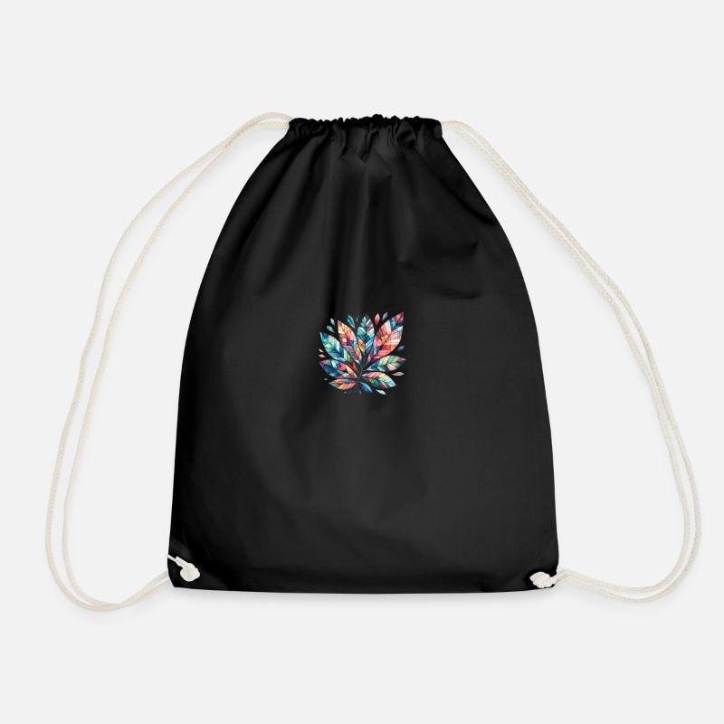 Foliage - Drawstring Bag - black