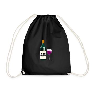 Wein - Turnbeutel - Schwarz - Vorne