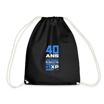 40 Ans Humour Geek 40 Ans Anniversaire Gamer - Sac de sport léger - noir - Devant