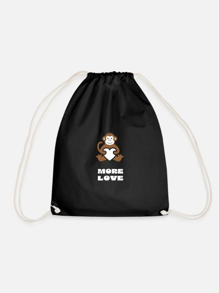 More Love - Drawstring Bag - black
