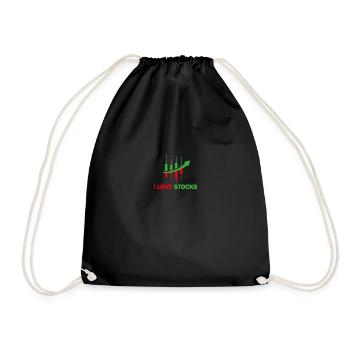 Love of stocks - Drawstring Bag - black - Front