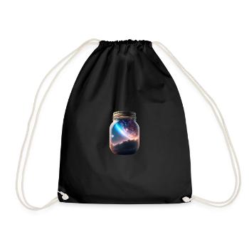 Universe in a glass - Drawstring Bag - black - Front