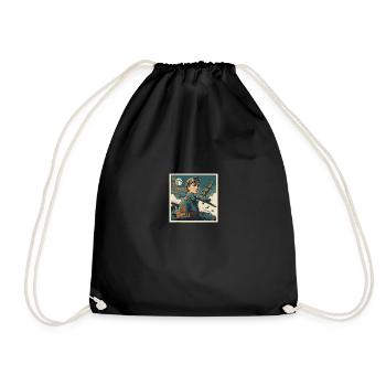 Too Much Perspective........Amelia - Drawstring Bag - black - Front