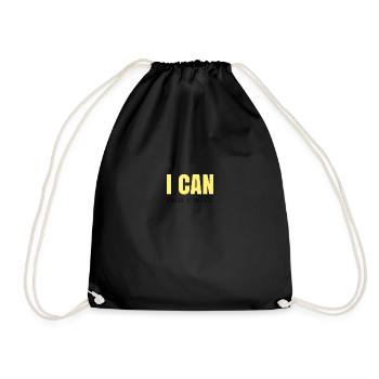 T-Shirt I CAN AND I WILL - Turnbeutel - Schwarz - Vorne