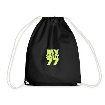 Birthday 77 - Drawstring Bag - black - Front