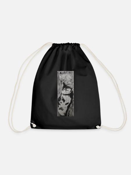 Violet's stare - Drawstring Bag - black