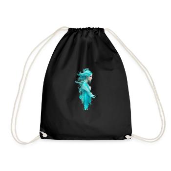 Portrait éthéré d’une femme eau F - Sac de sport léger - noir - Devant