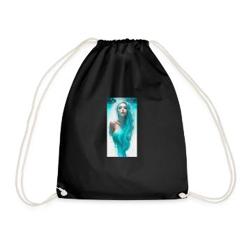 Portrait éthéré d’une femme eau F - Sac de sport léger - noir - Devant