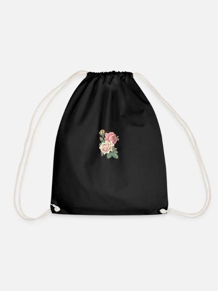 Rose - Turnbeutel - Schwarz