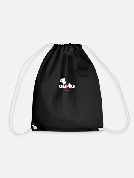 chef - Drawstring Bag - black