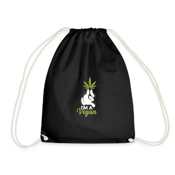 I am a vegan smoker poison - Drawstring Bag - black - Front