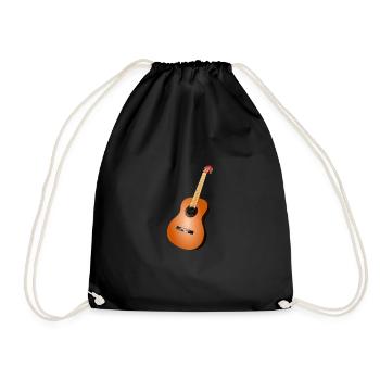 Gitarre - Turnbeutel - Schwarz - Vorne