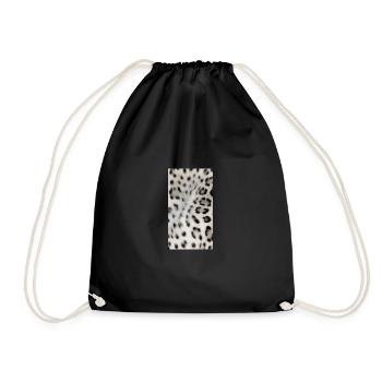 leopard - Turnbeutel - Schwarz - Vorne