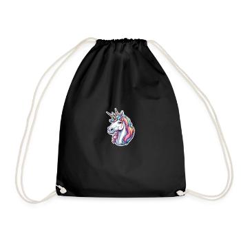 Merveille de licorne colorée - Sac de sport léger - noir - Devant