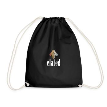 Retro Bee Elated Biene Be Elated - Drawstring Bag - black - Front