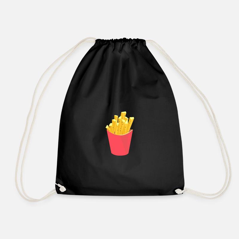 Abstrakte Kunst Pommes - Turnbeutel - Schwarz