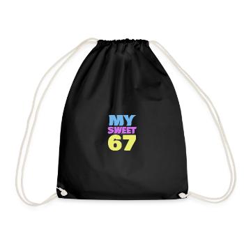 67 - Drawstring Bag - black - Front