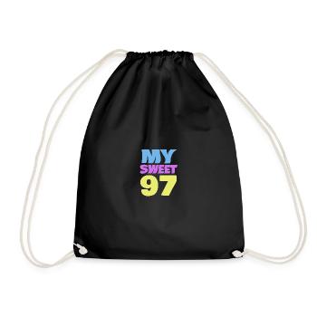 97 - Drawstring Bag - black - Front