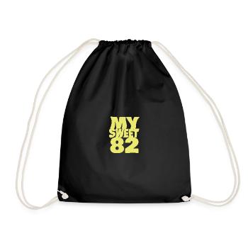82 - Drawstring Bag - black - Front