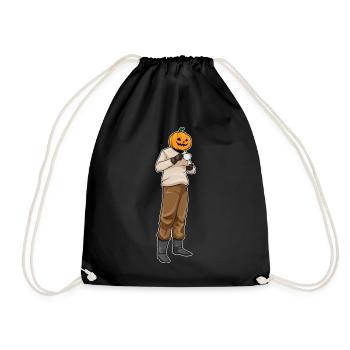 Jack O'Lantern Halloween Kaffee - Turnbeutel - Schwarz - Vorne