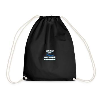 Nur eine Bahn Schwimmbad Wassersport Schwimmen - Turnbeutel - Schwarz - Vorne